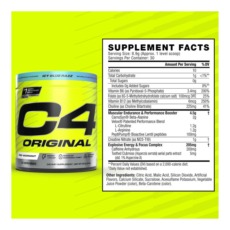 C4 Original Pre Workout Powder | 30 servings
