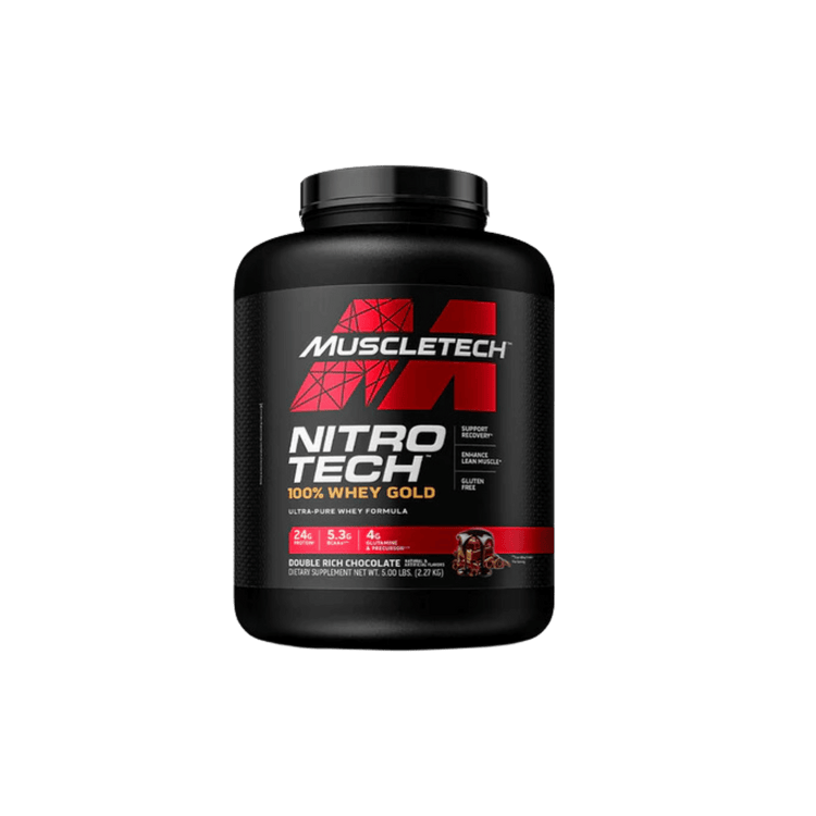 Nitro-Tech 100% Whey Gold - 5lbs | Double Rich Chocolate