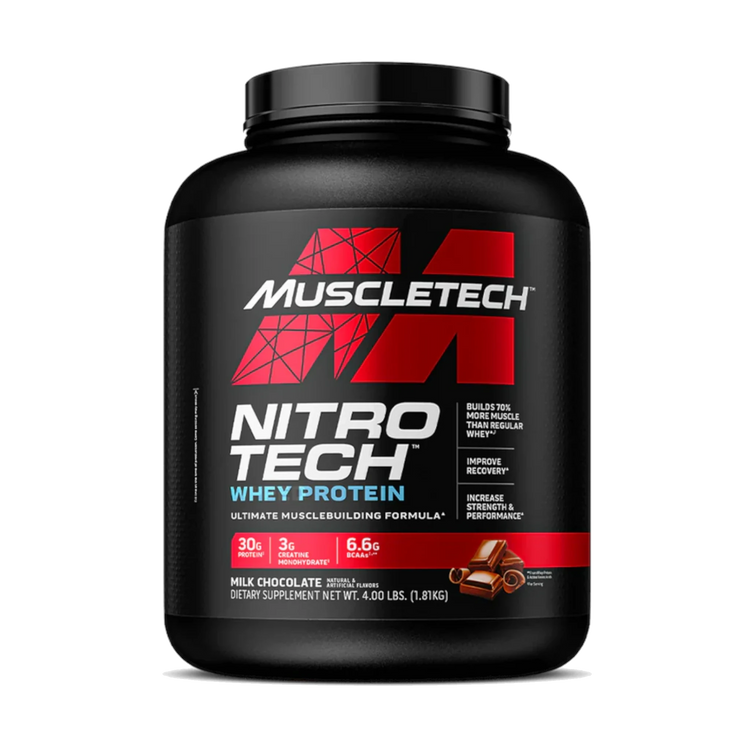 Nitro-Tech Whey Protein - 4lbs | Milk Chocolate