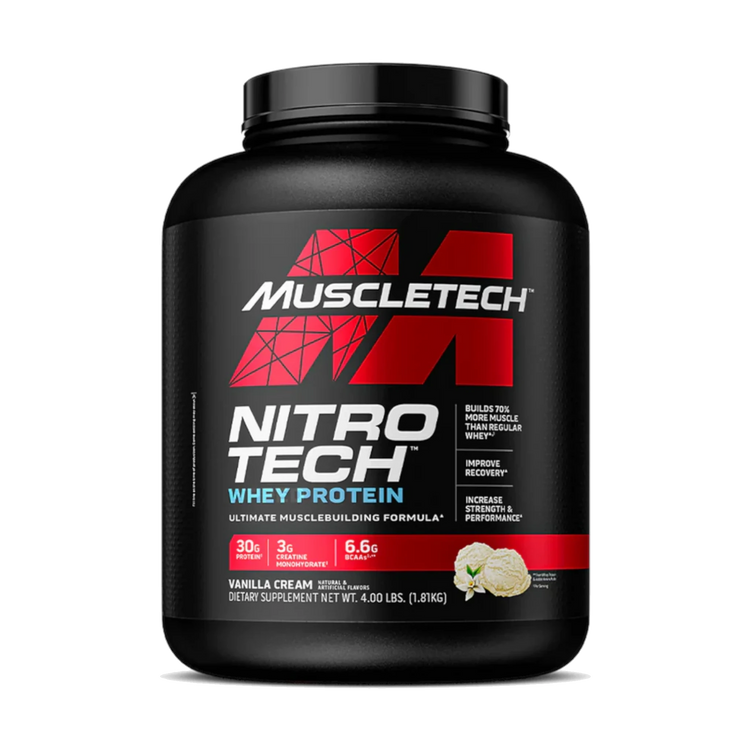 Nitro-Tech Whey Protein - 4lbs | Cookies and Cream